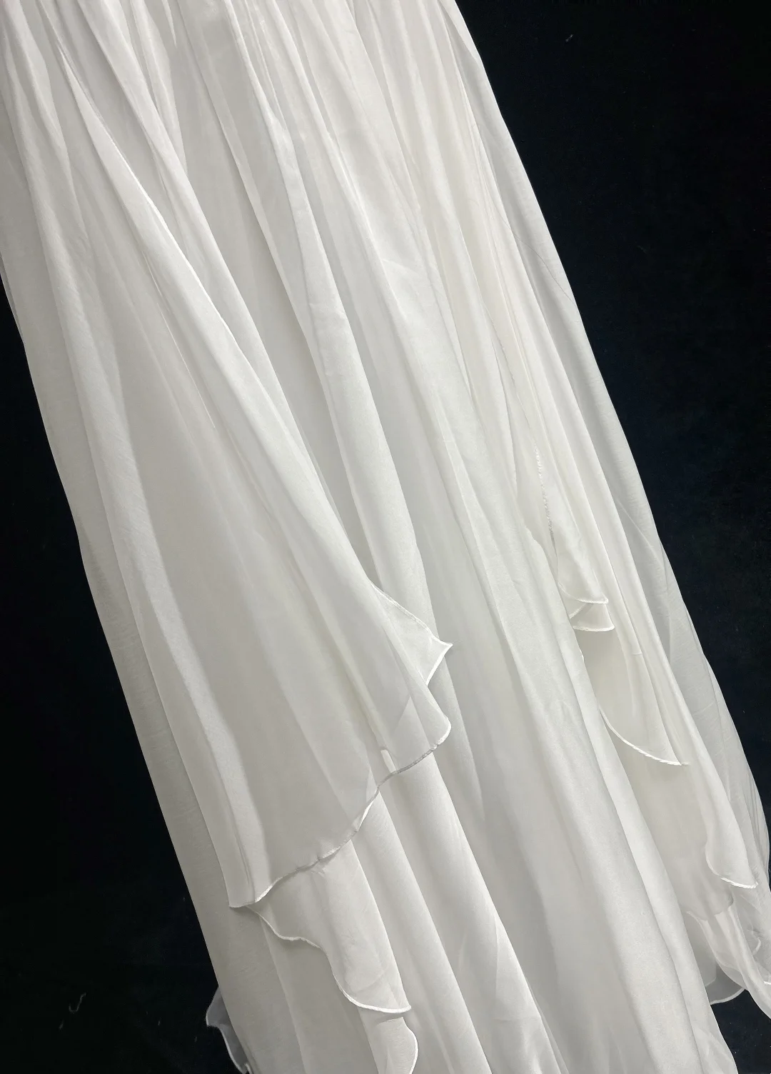 Robe de bal rétro trapèze, col en V, en mousseline blanche, avec perles argentées et dorées, longue robe à fleurs, tenue de soirée pour 21e anniversaire, DH2662
