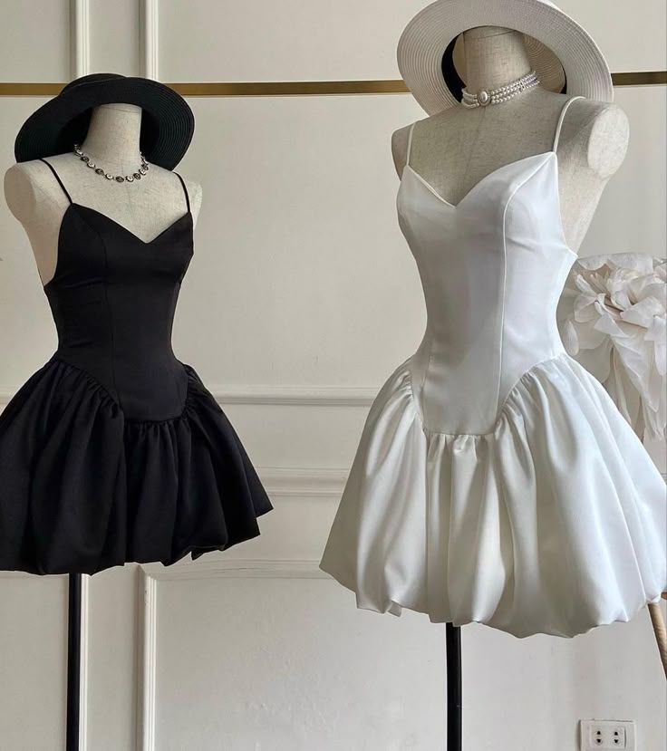Trendy A Line Spaghetti Straps White Black Mini Short Formal 8th Grade Homecoming Dresses Summer Middle School Hoco Dress Homecoming Outfits DH268