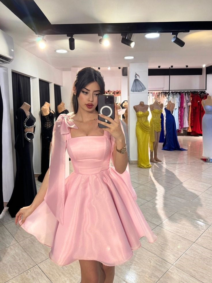 Fancy Short Hoco Dresses Ball Gown Spaghetti Straps Blue Mini Formal 8th Grade Homecoming Dresses Summer Middle School Homecoming Outfits DH56