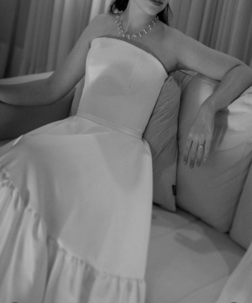 Dreamy Wedding Dress Ball Gown Strapless Satin White Wedding Dresses Bridal Gowns DH731