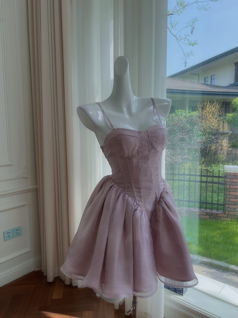 Fancy Short Hoco Dresses A line Straps Lilac Mini Blue Formal 8th Grade Homecoming Dresses Summer Middle School Homecoming Outfits DH73