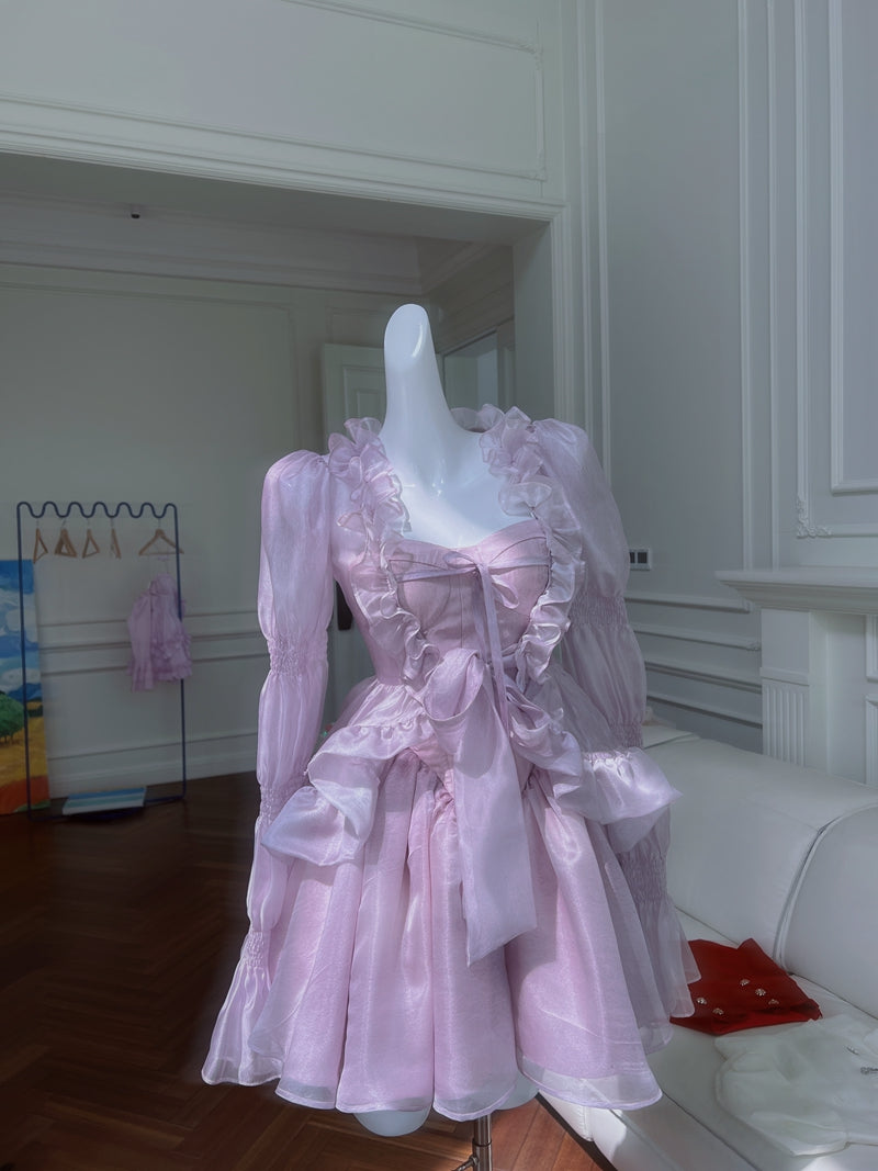 Fancy Short Hoco Dresses A line Straps Lilac Mini Blue Formal 8th Grade Homecoming Dresses Summer Middle School Homecoming Outfits DH73