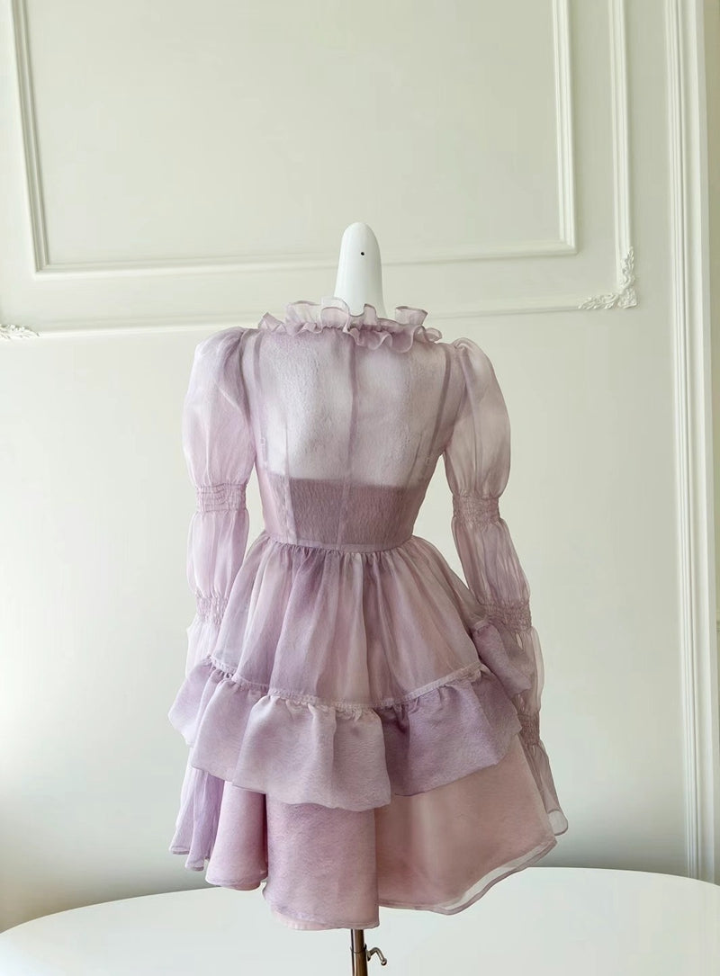 Fancy Short Hoco Dresses A line Straps Lilac Mini Blue Formal 8th Grade Homecoming Dresses Summer Middle School Homecoming Outfits DH73