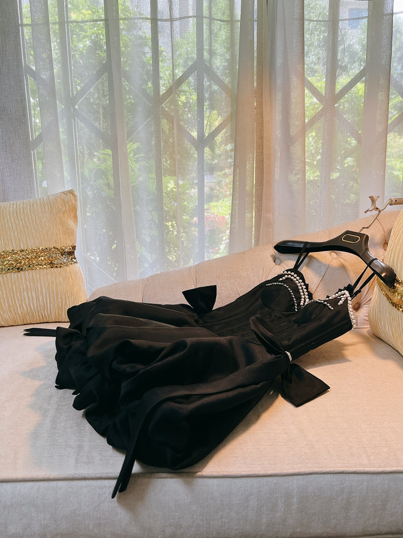 Fancy Short Hoco Dresses Ball Gown Spaghetti Straps Black Formal 8th Grade Homecoming Dresses Summer Middle School Homecoming Outfits DH79