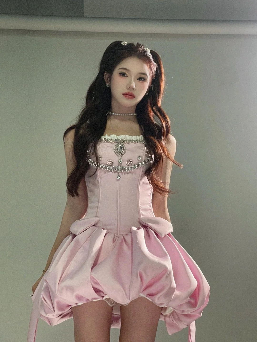 Fancy Short Hoco Dresses Ball Gown Spaghetti Straps Pink Formal 8th Grade Homecoming Dresses Summer Middle School Homecoming Outfits DH80