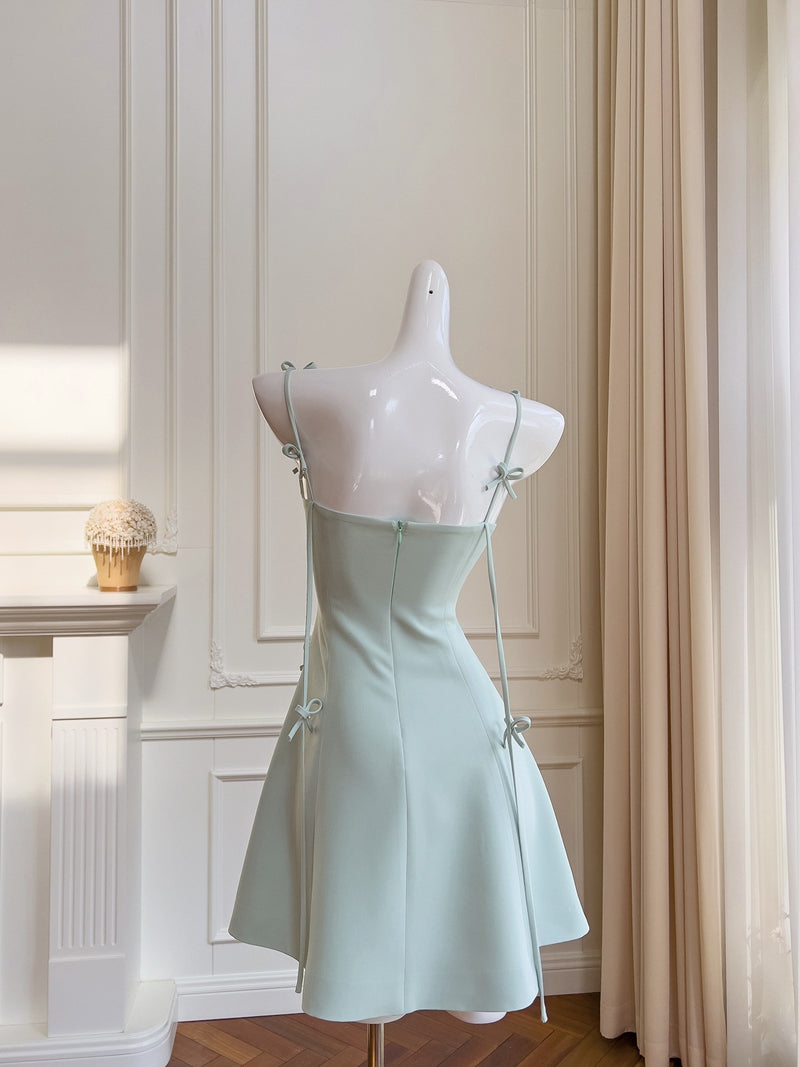 Fancy Short Hoco Dresses A line Spaghetti Straps Mint Green Formal 8th Grade Homecoming Dresses Summer Middle School Homecoming Outfits DH82