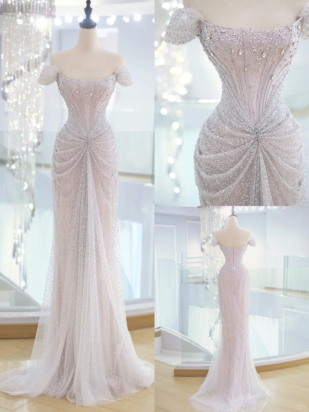 Elegant Mermaid Off The Shoulder Sequin Prom Dresses Party Dress Summer 20th Birthday Outfits 18th Birthday Dresses DH883