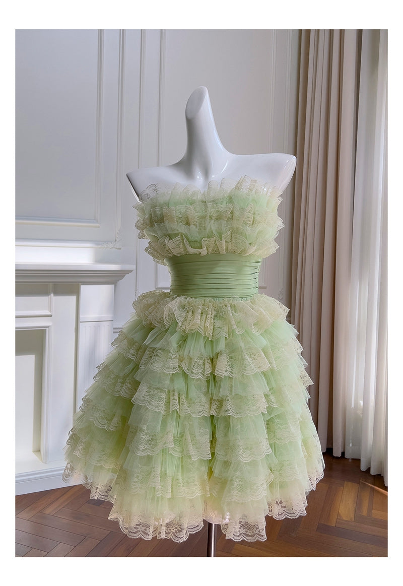 Cute Ball Gown Spaghetti Straps Mint Green Short Homecoming Dress Summer Middle School Formal 8th Grade Hoco Dresses Summer Homecoming Outfits DH88