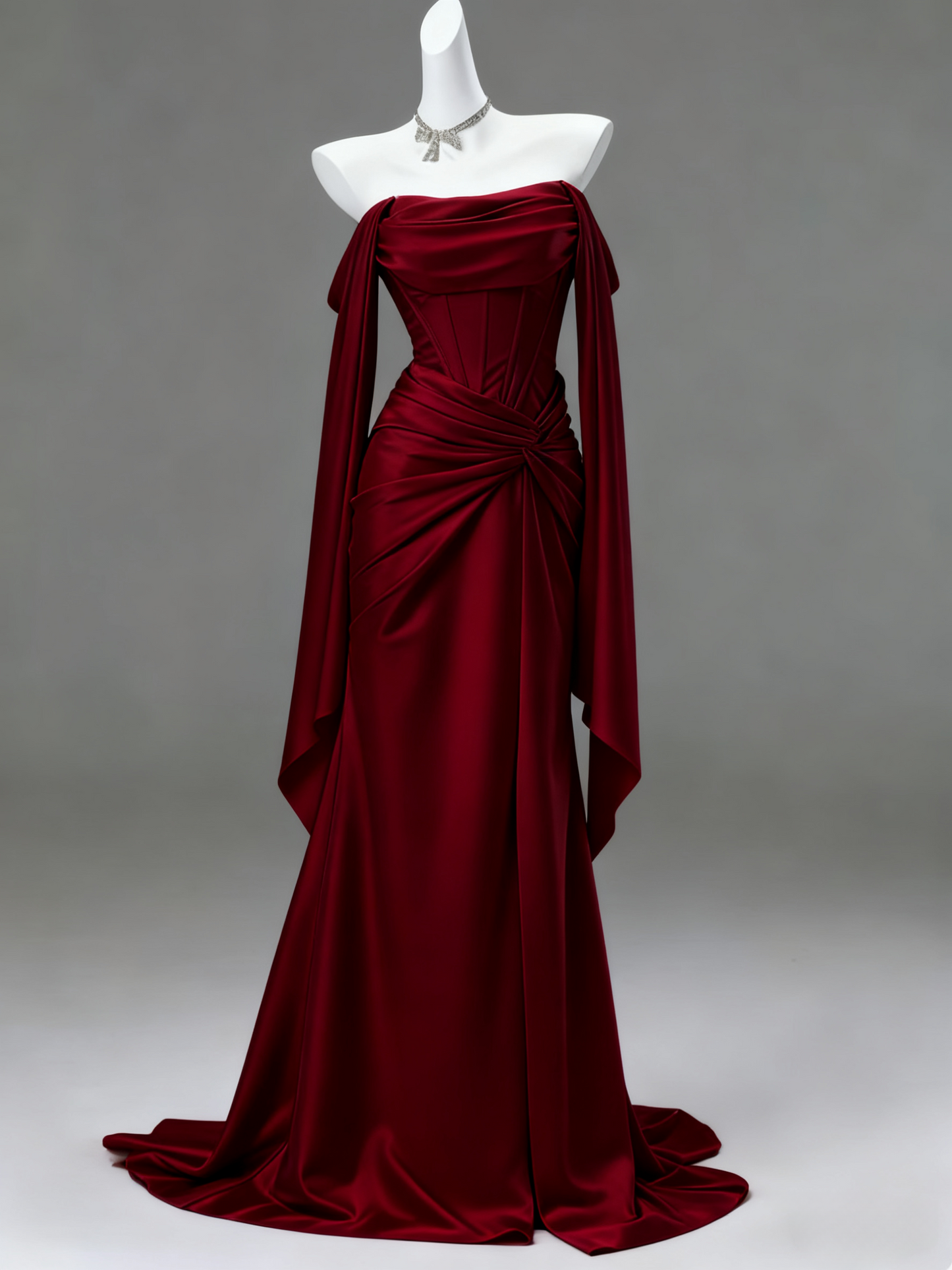 Elegant Sheath Light Champagne Long Prom Dresses; Satin Light Champagne Evening Dresses DP04009