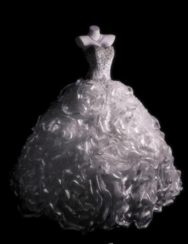 Vintage Strapless Ball Gown Long Wedding Dresses Beaded Tulle White Bridal Gowns Sleeveless Bridal Dresses DP04066