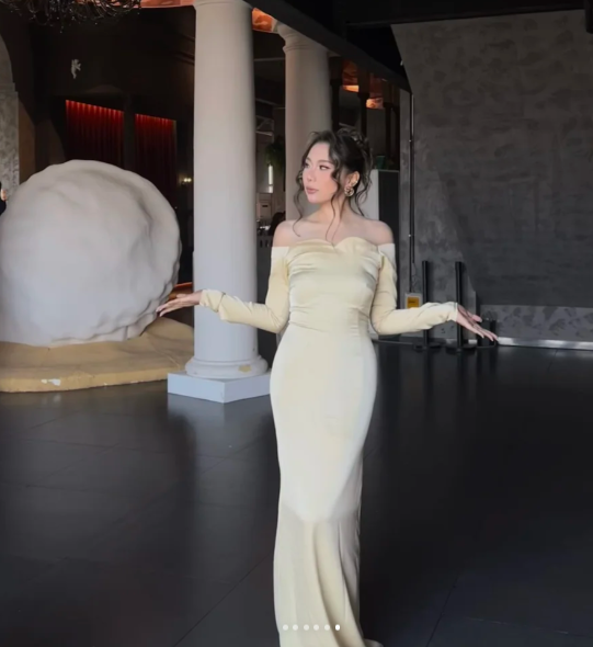 Gorgeous Sheath Long Prom Dresses Satin Yellow Evening Dresses Long Sleeves Birthday Dresses DP04085