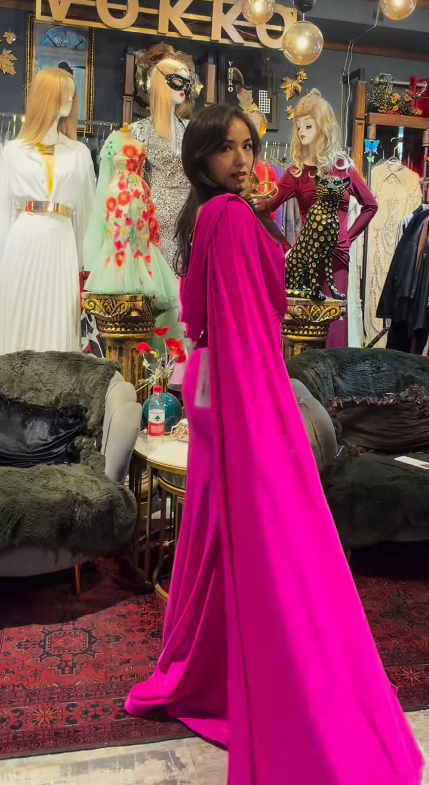 Chic Sheath Fuchsia Mother-of-the-Bride Dresses Chiffon Wedding Guest Dresses Fuchsia Evening Dresses DP04161