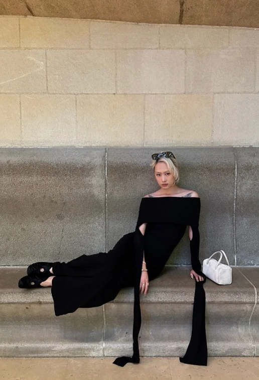 Sparkly Off-shoulder Sheath Long Prom Dresses Chiffon Black Evening Dresses Sleeves Black Christmas Dresses DP04227