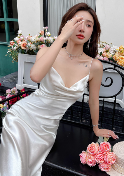 Robe de bal courte à bretelles spaghetti, gris argenté, robe de soirée courte, robe de bal Hoco DH2684