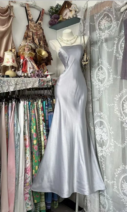 Robe de bal courte à bretelles spaghetti, gris argenté, robe de soirée courte, robe de bal Hoco DH2684