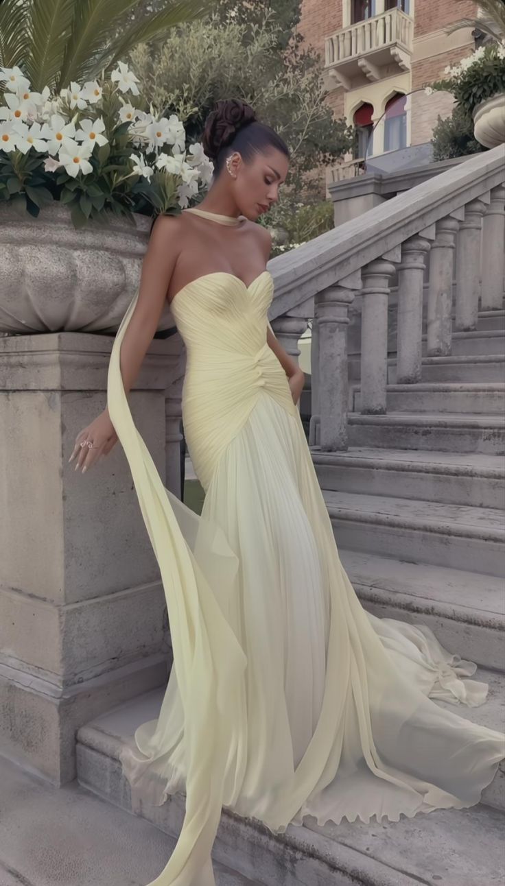 Chic Sheath Long Prom Dresses Tulle Sweetheart Birthday Dresses Yellow Evening Dresses DP04667