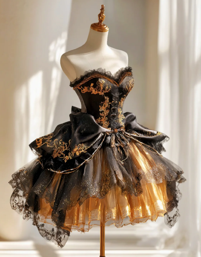 Chic A-Line Black Short Prom Dresses Appliques Tulle Sleeveless Party Dresses Sweetheart Birthday Dresses DP04778