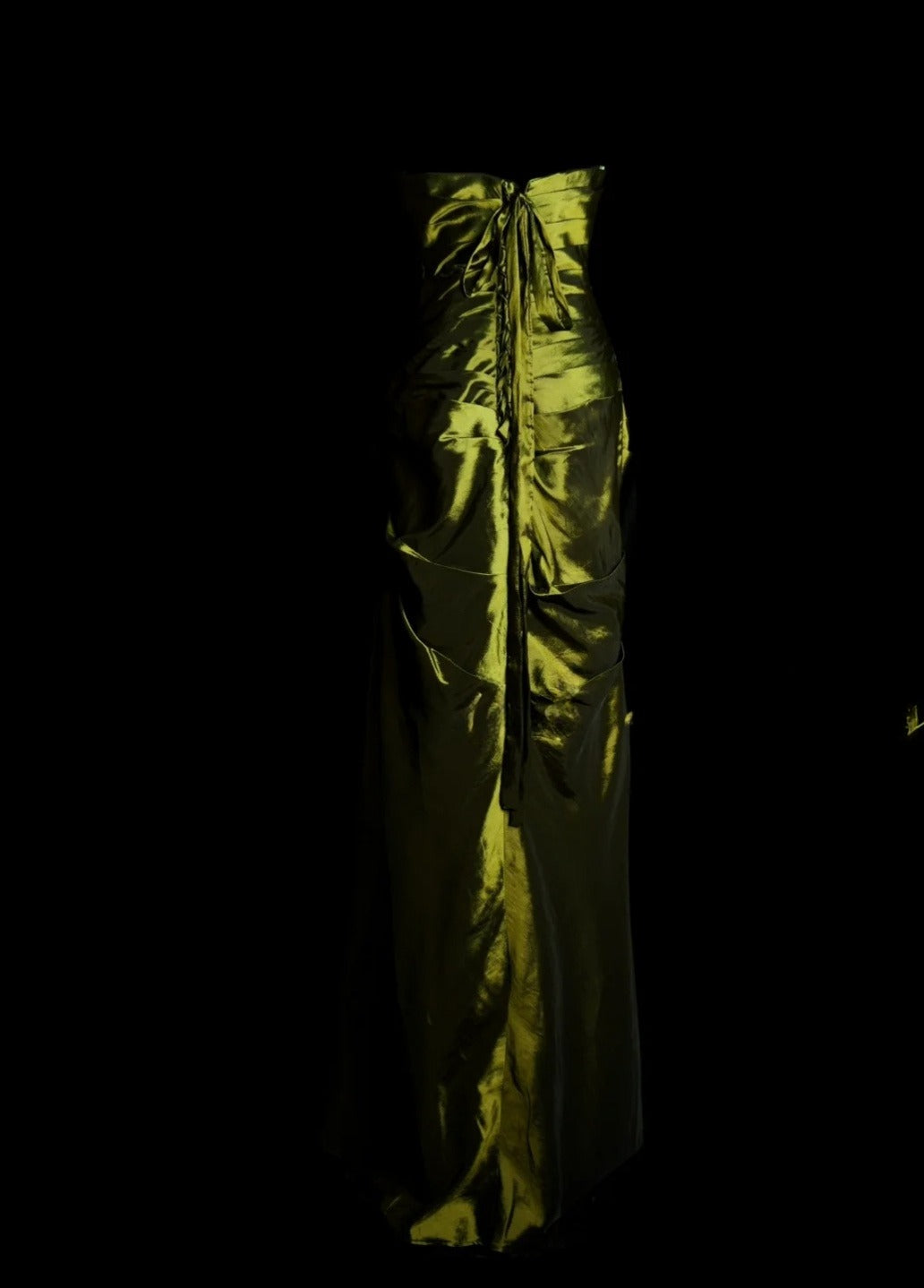 Chic Olive Green Long Prom Dresses Satin Sweetheart Sheath Evening Dress Sleeveless Birthday Dress DP04909