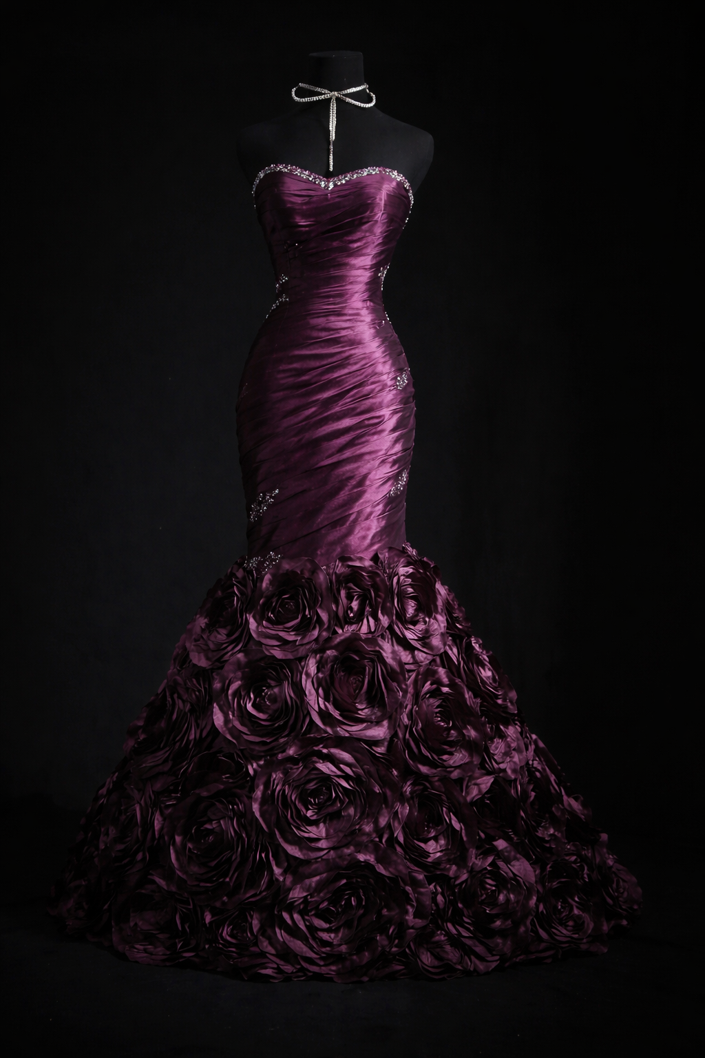 Elegantes lila Ballkleid aus Satin, Meerjungfrauen-Stil, ärmelloses Abendkleid mit Herzausschnitt, Geburtstagskleid DP05221