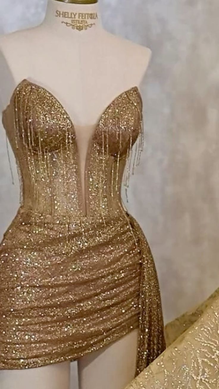 Sexy Sweetheart Partykleid Etui Pailletten Abschlusskleid Goldnes Geburtstagskleid DP05678