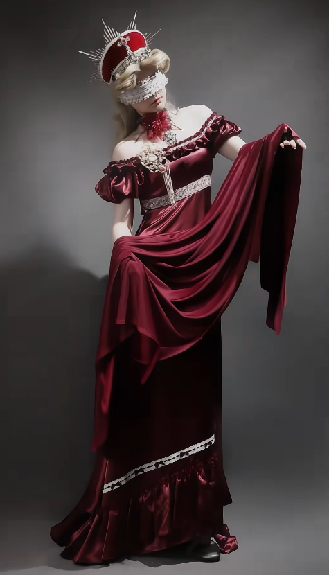 Robe d'anniversaire chic bordeaux, longue robe de soirée en satin impérial à épaules dénudées DP05771