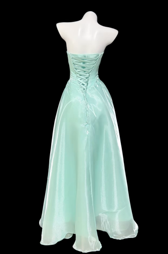 Elegant Sweetheart A-Line Chiffon Long Evening Dress Tiffany Blue Birthday Dress DP05923