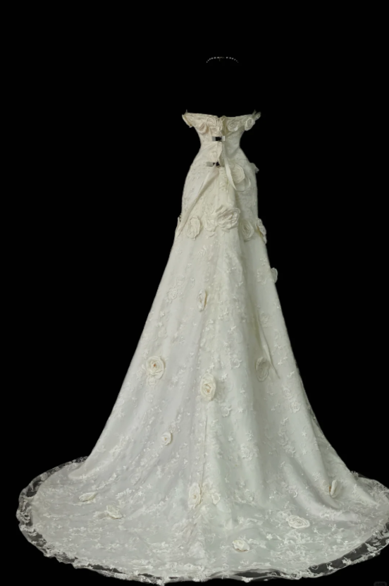 Robe de Soirée Chic Blanche sans Bretelles Trapèze Robe de Bal en Satin Robe de Cérémonie DP06247