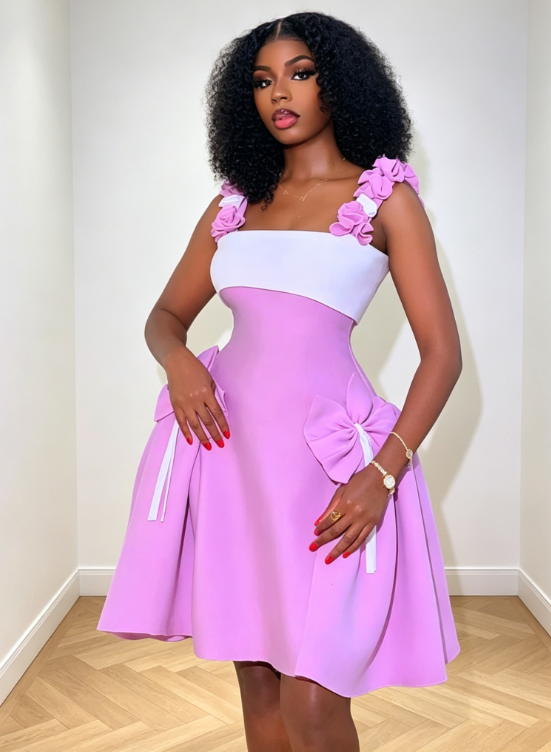 Sexy Rosa Hoco-Kleid Träger A-Linien-Kleid für Party Chiffon Geburtstagskleid DP06311