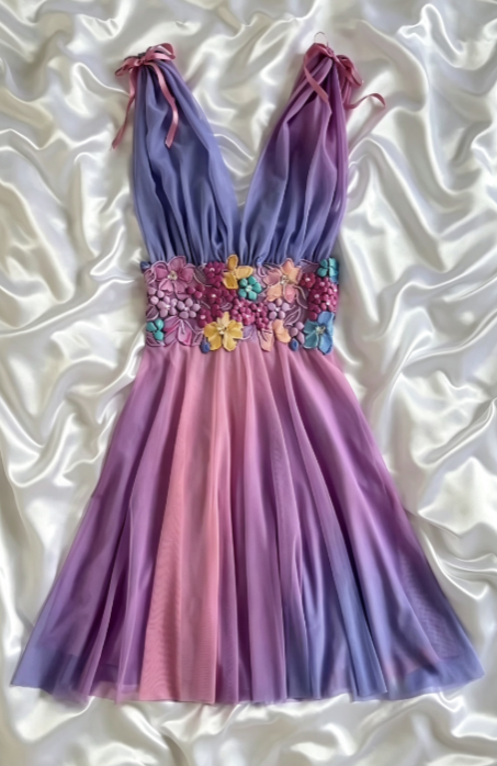 Elegantes lila kurzes Etui-Heimkehrkleid aus Chiffon, Geburtstags-Abendkleid DP07007