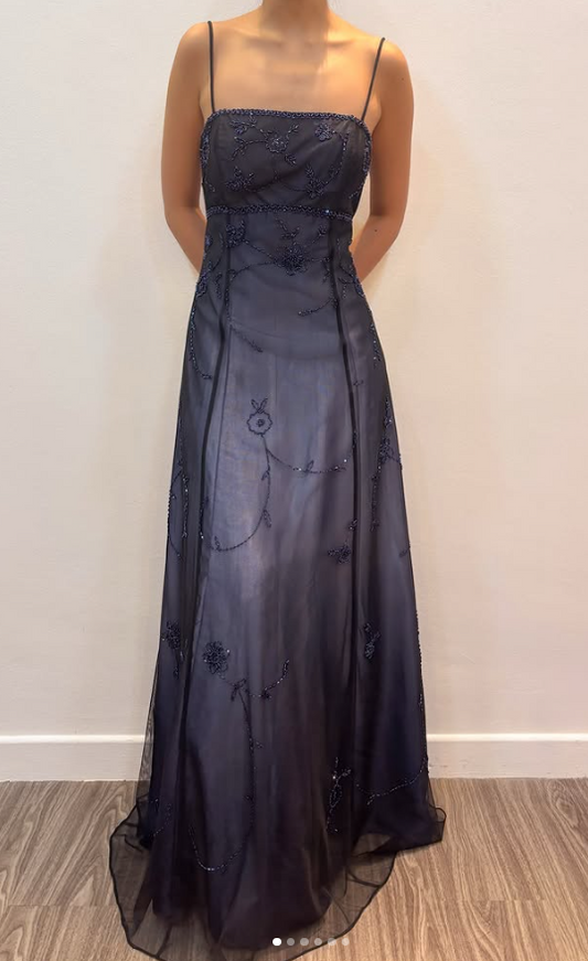 Glamouröses graues Abschlussballkleid, Etui-Stil, Chiffon, langes Abendkleid DP07049