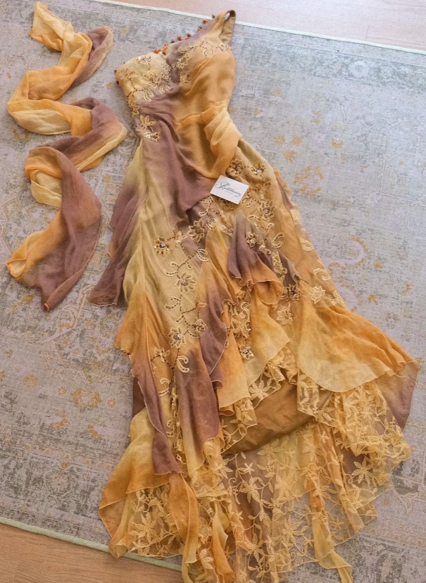 Pretty Yellow Prom Dress Sheath Chiffon Long Evening Dress DP07153