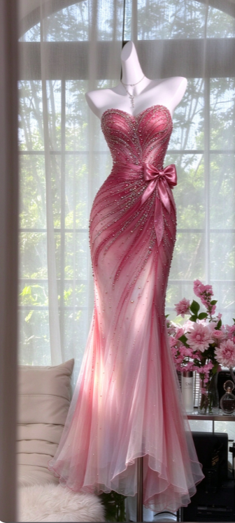 Schickes rosafarbenes Abiballkleid, Etuikleid aus Tüll, langes Abendkleid DP07633