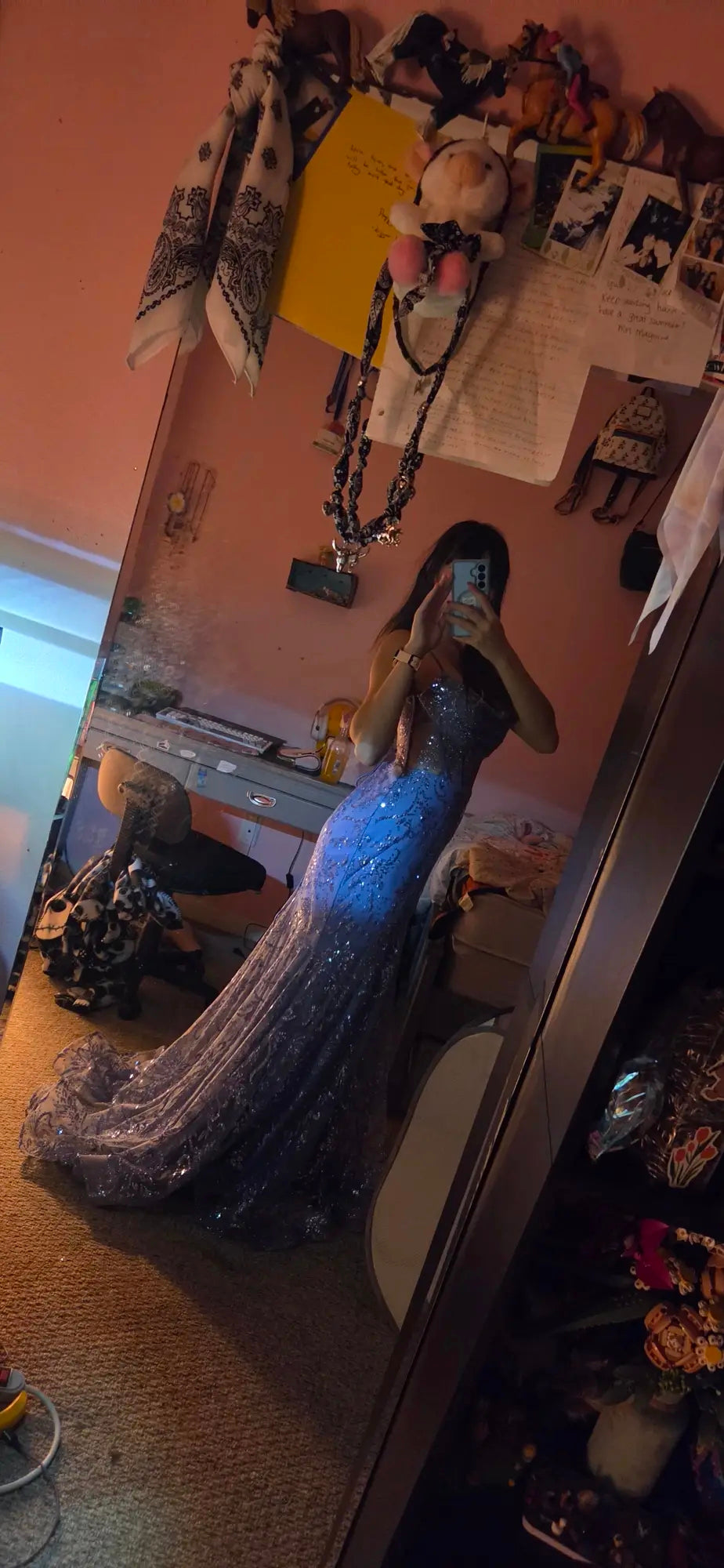 Wunderschönes violettes Ballkleid Etuikleid aus Tüll mit Pailletten, langes Abendkleid DP07771