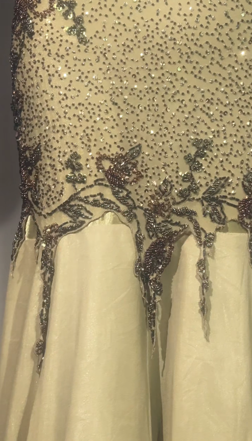 Chic Gold Prom Dress Sheath Chiffon Beaded Long Evening Dress DP07865