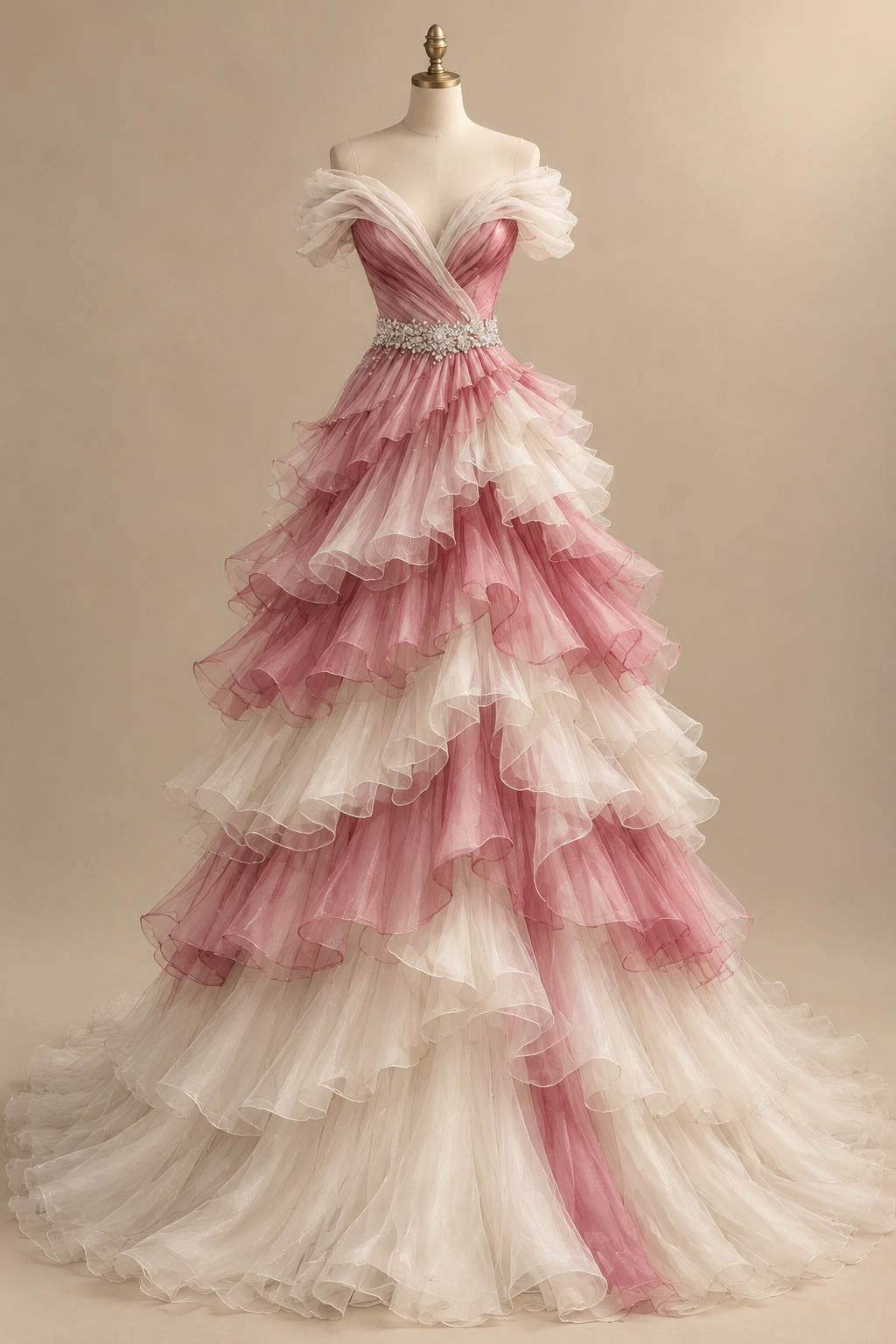 Cute A-Line Tulle Sweet 16 Dress Pink Prom Dress DP07978