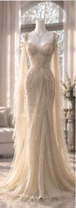 Gorgeous Sheath Chiffon Beaded Long Evening Dress Yellow Prom Dress DP08082