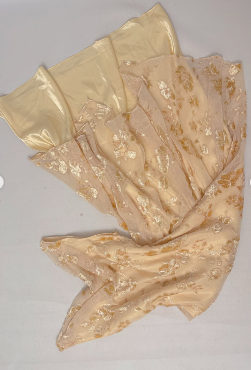 Gorgeous Sheath Chiffon Long Evening Dress Yellow Prom Dress DP08088