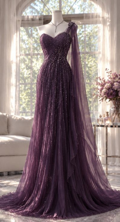 Fairy Sheath Chiffon Beaded Long Evening Dress Navy Blue Prom Dress DP08092