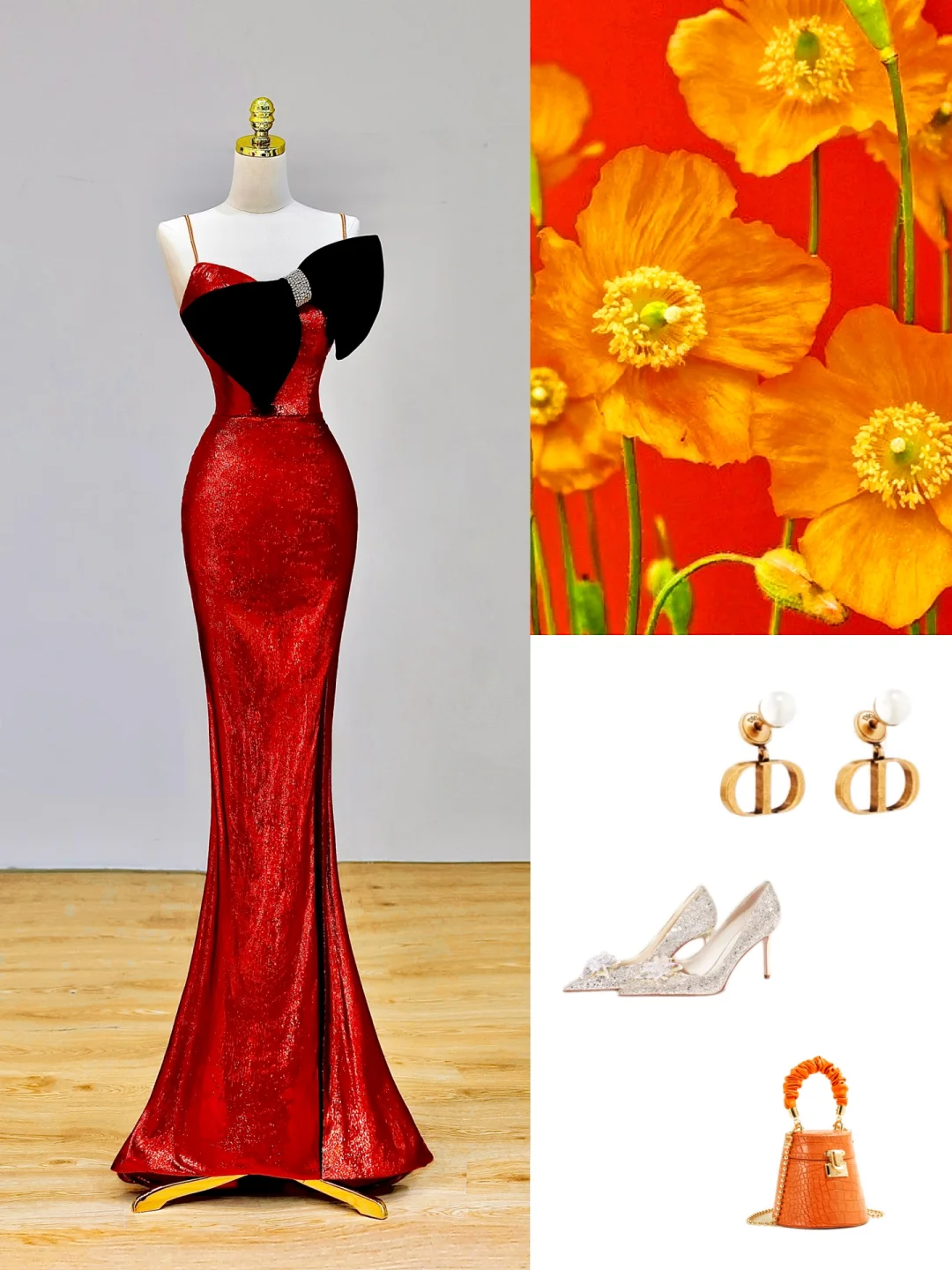 Gorgeous Mermaid Spaghetti Straps Red Long Prom Dress Party Dress Graduation Dresses DP1580