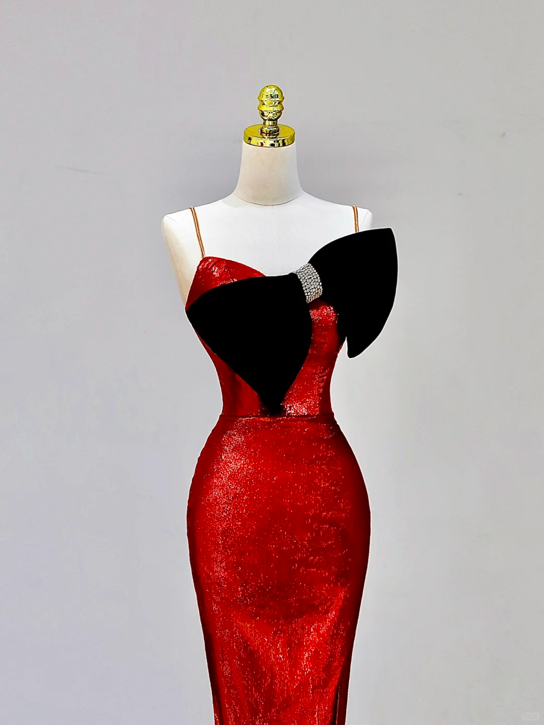 Gorgeous Mermaid Spaghetti Straps Red Long Prom Dress Party Dress Graduation Dresses DP1580