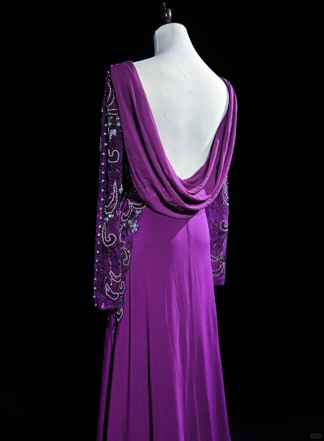 Elegant Glamour A Line Scoop Grape Chiffon Long Prom Dress Party Dress Evening Dresses DP1689