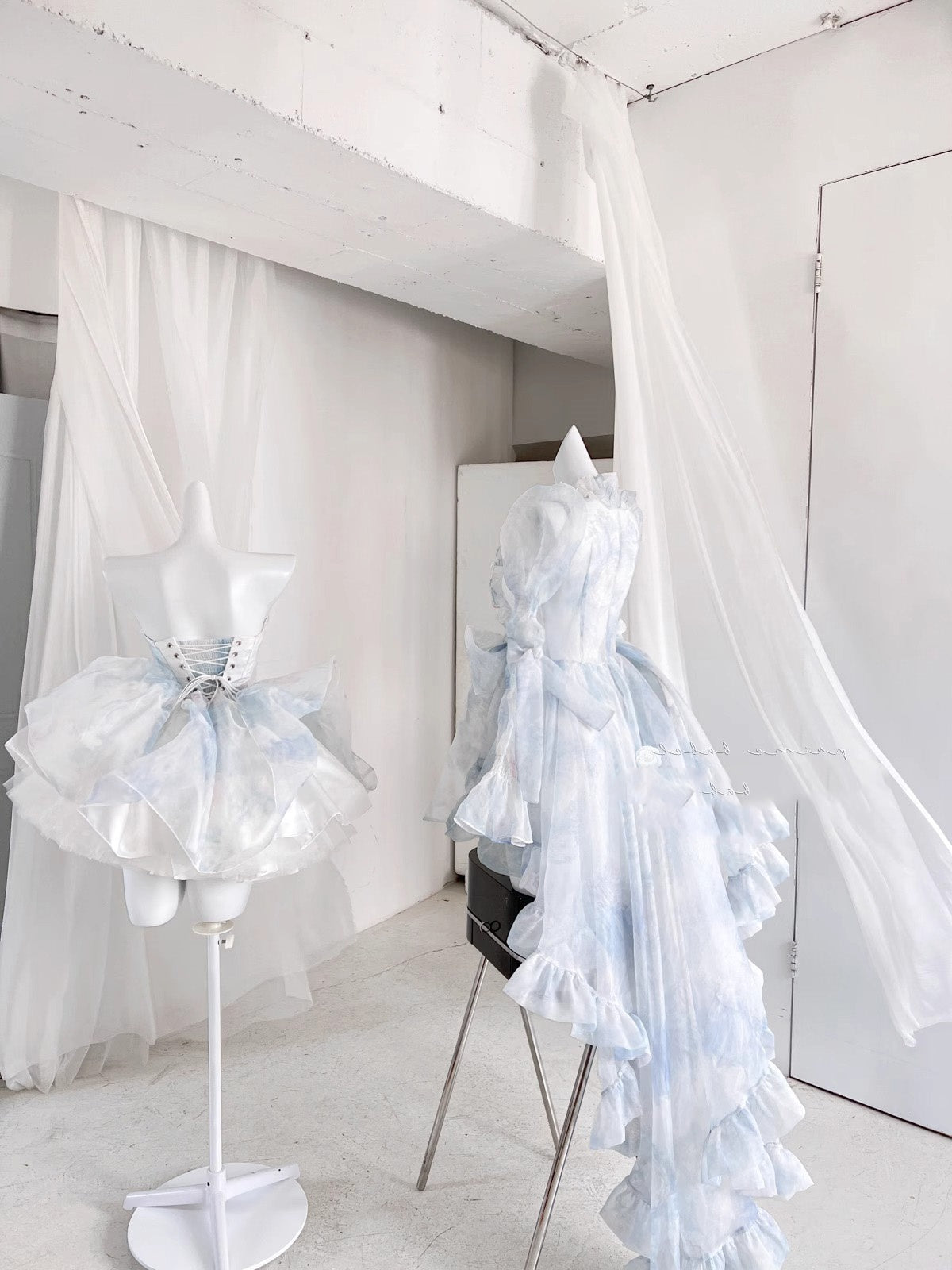 Cute Ball Gown Short Light Sky Blue Homecoming Dress Summer Hoco Dresses Cocktail Dress For Senior Teens DP1783