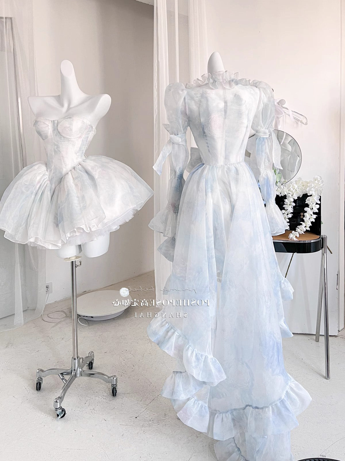 Cute Ball Gown Sweetheart Short Light Sky Blue Homecoming Dress Summer Hoco Dresses Cocktail Dress For Senior Teens D1783