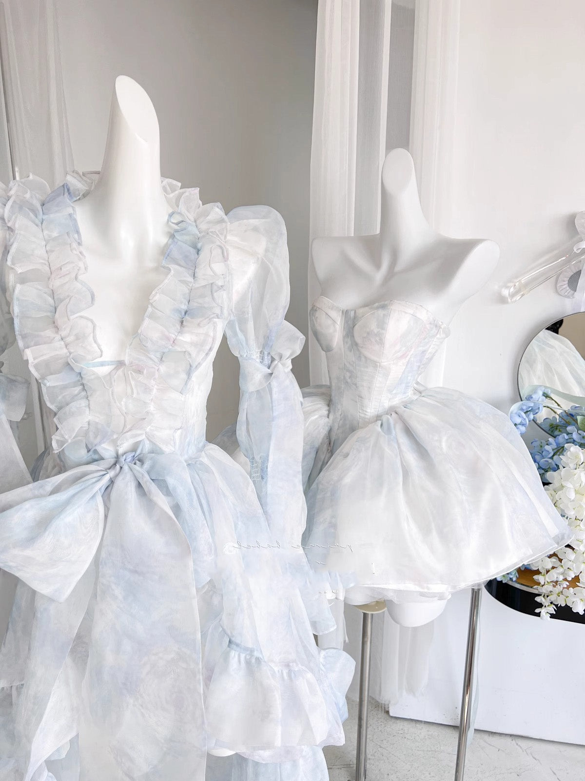 Cute Ball Gown Sweetheart Short Light Sky Blue Homecoming Dress Summer Hoco Dresses Cocktail Dress For Senior Teens D1783