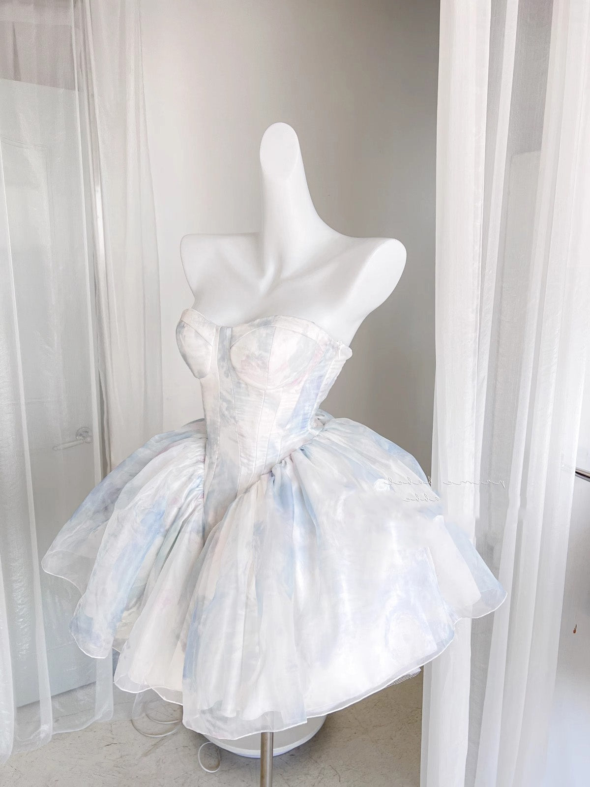 Cute Ball Gown Sweetheart Short Light Sky Blue Homecoming Dress Summer Hoco Dresses Cocktail Dress For Senior Teens D1783