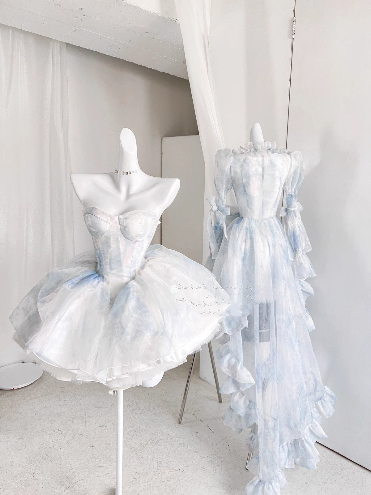 Cute Ball Gown Short Light Sky Blue Homecoming Dress Summer Hoco Dresses Cocktail Dress For Senior Teens DP1783