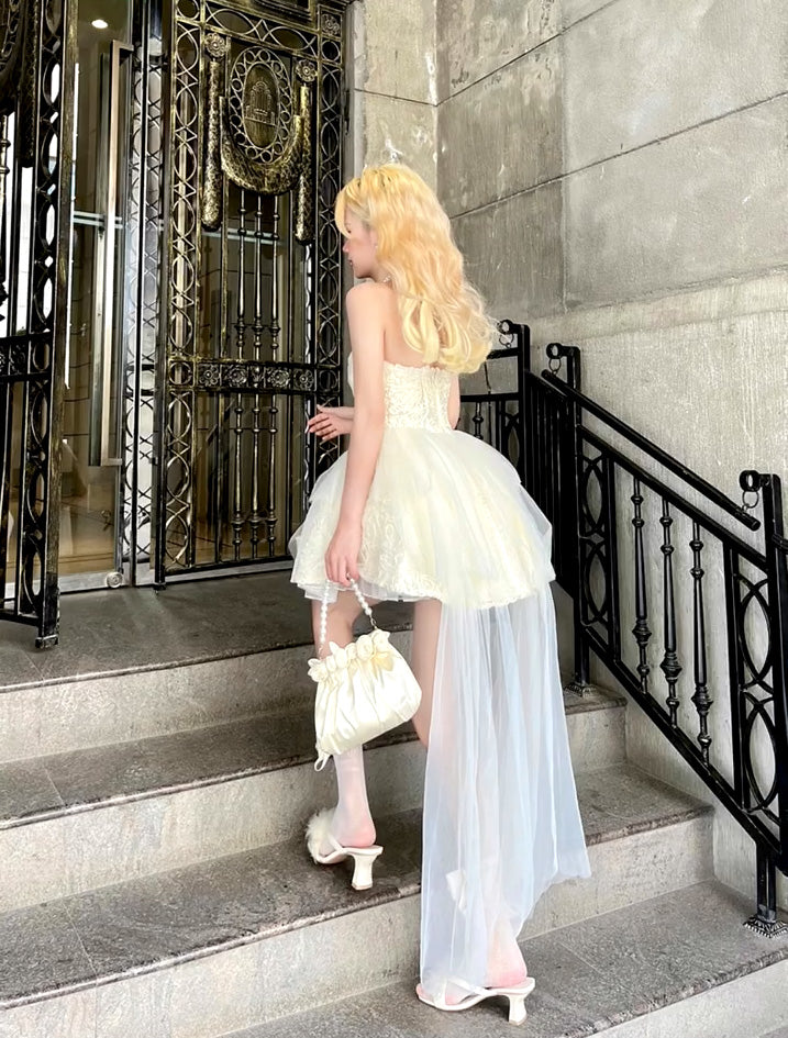 Cute Ball Gown Sweetheart Short Beige Homecoming Dress Summer Hoco Dresses Cocktail Dress For Senior Teens DP1786