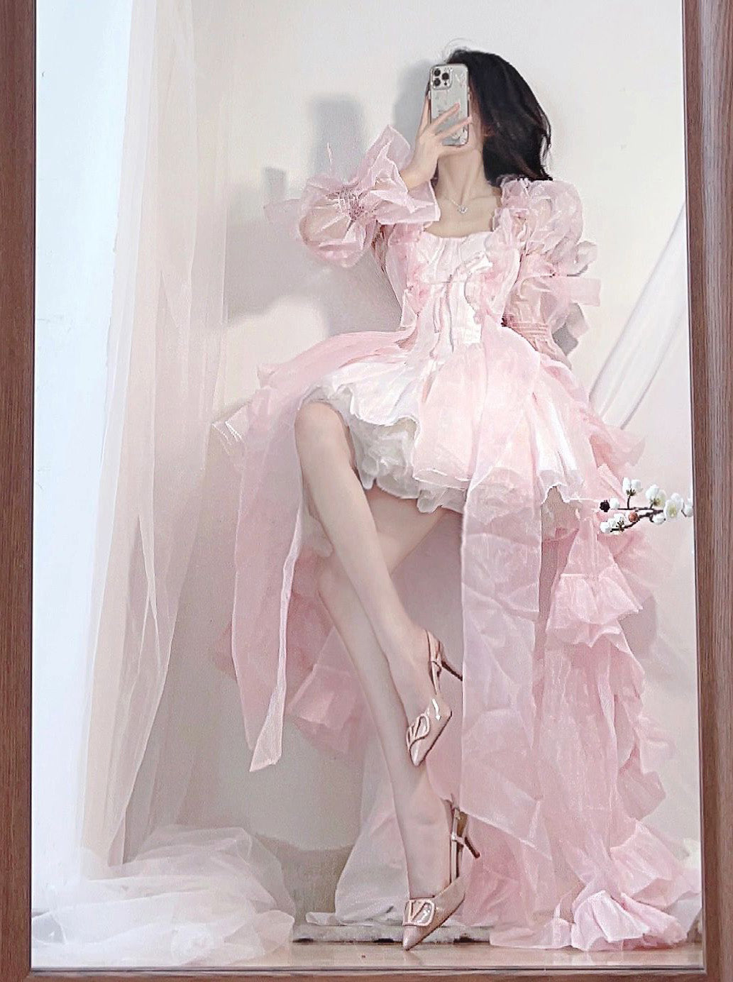 Jolie robe de bal rose à bretelles spaghetti courtes, robe de soirée d'été Hoco, robe de cocktail pour adolescentes seniors DP1789