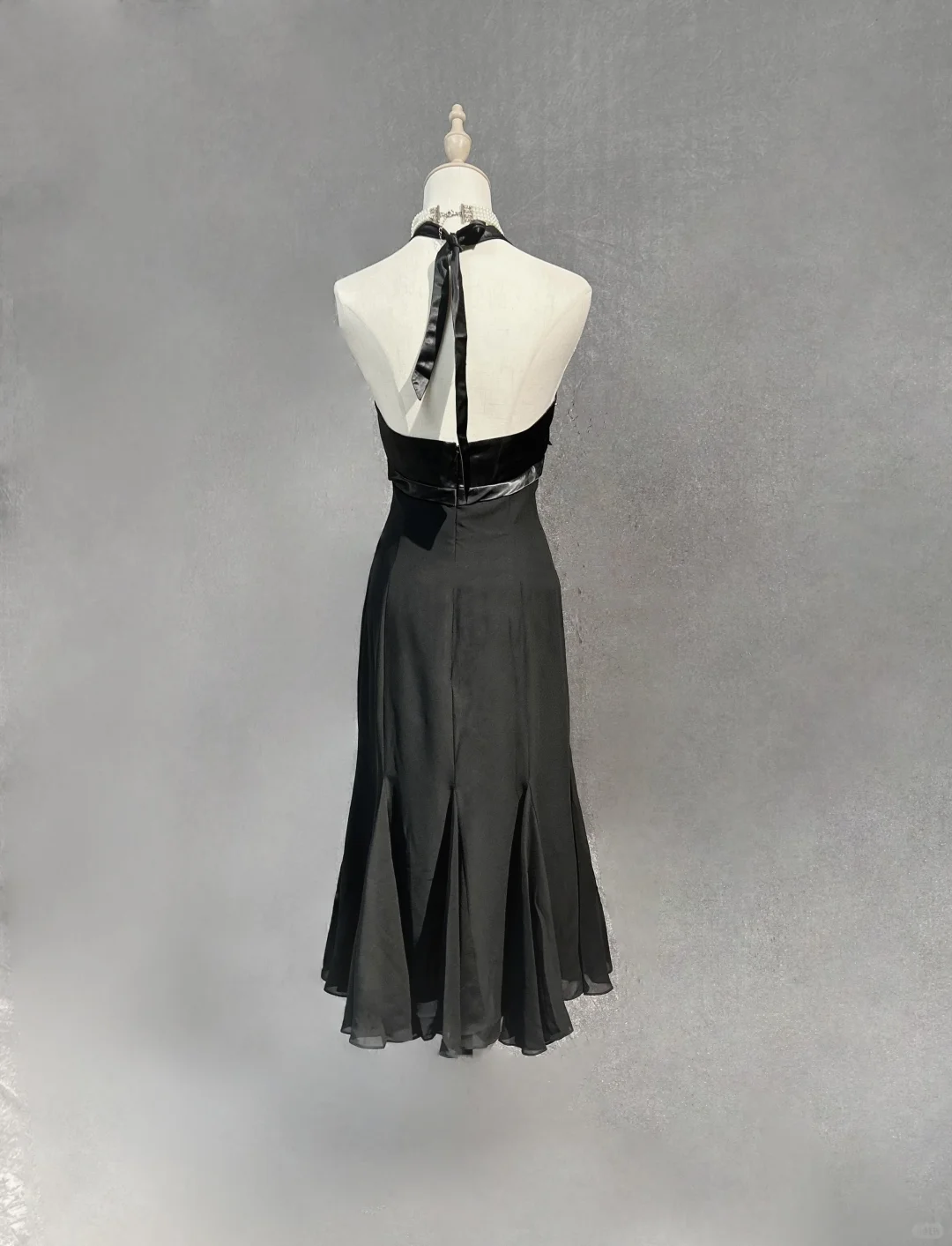 Classy A line Halter Chiffon Black Homecoming Dress Summer Hoco Dresses Cocktail Dress DP1837