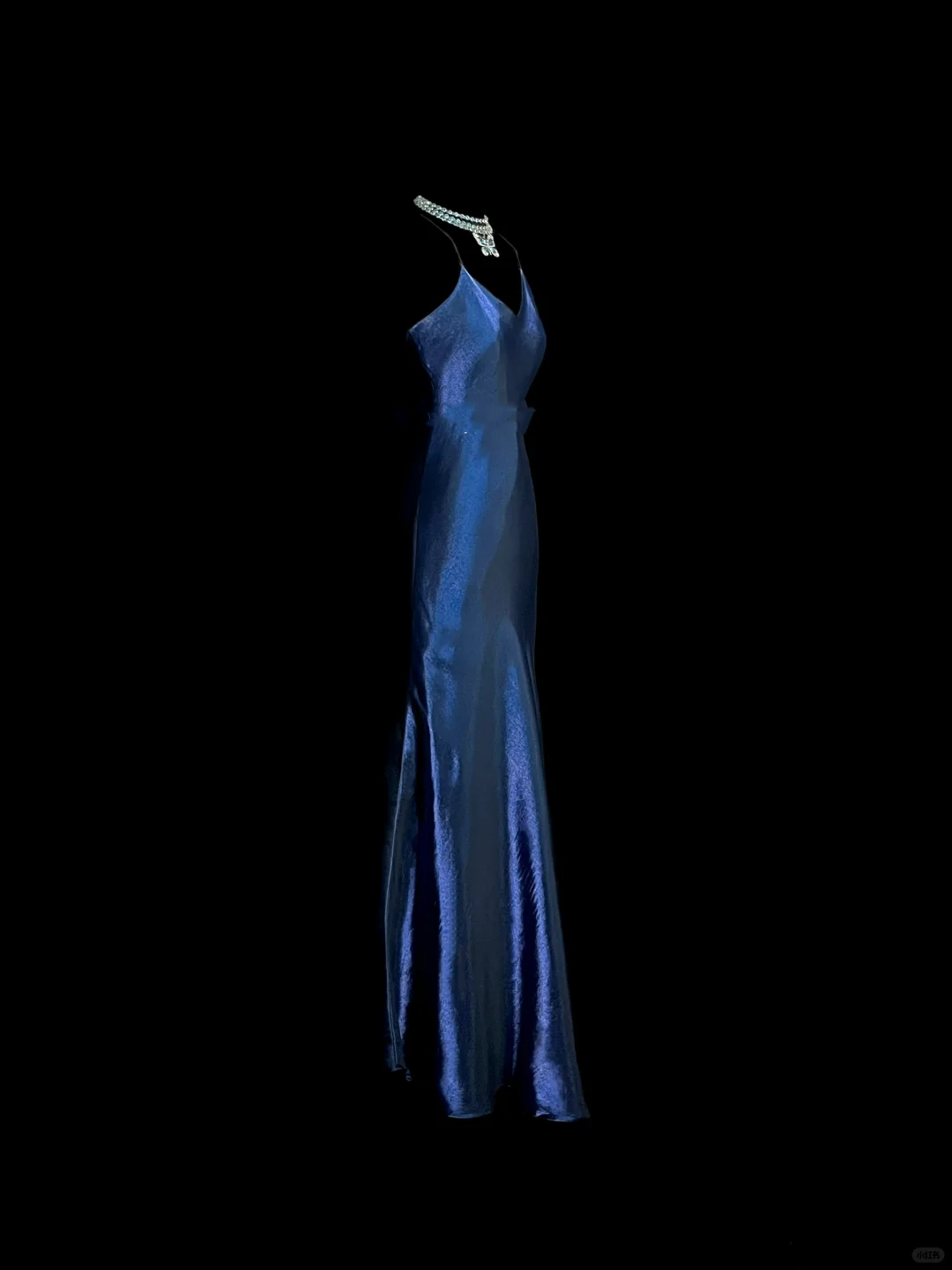 Vintage Mermaid Spaghetti Straps Navy Blue Long Evening Party Gowns Evening Formal Dresses Evening Dress DP2028